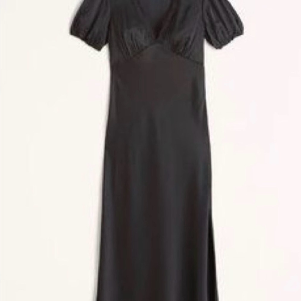 Abercrombie & Fitch Black Lace-Trim V-Neck Dress
